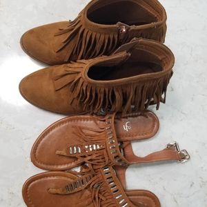 FAUX SUEDE SODA BOOTIES AND REFRESH  FAUX SUEDE SANDALS